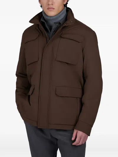 Paul & Shark Typhoon Platinum Field Jacket In Brown