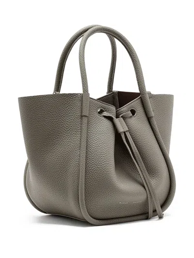 Proenza Schouler Small Ruched Drawstring Top-handle Tote Bag In Gray