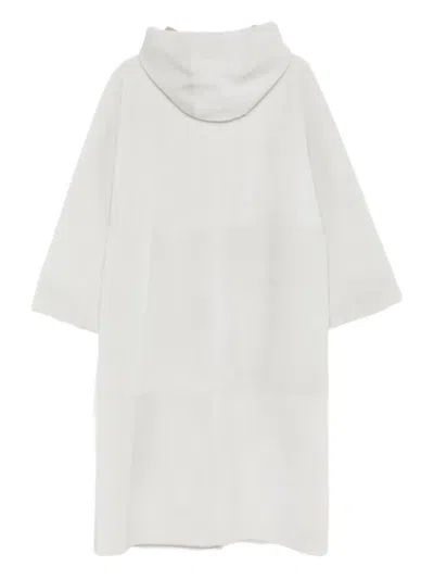 Simonetta Ravizza Hooded Side-pocket Coat In Gray