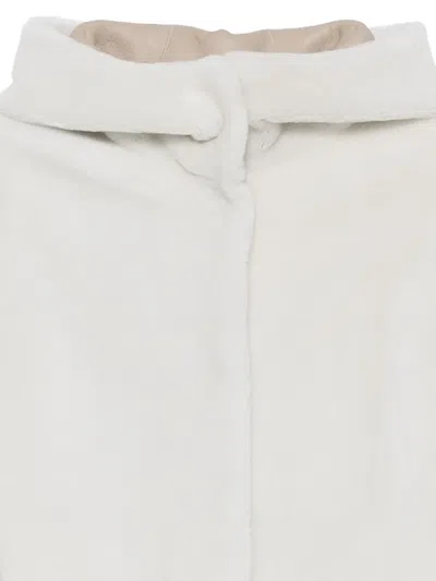 Simonetta Ravizza Hooded Side-pocket Coat In Gray