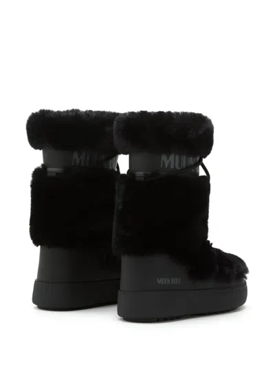 Moon Boot Boot "ltrack High Faux-fur" In Black