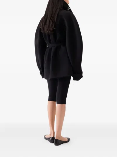 Jacquemus Womens Black Ovalo Court Belted Stetch-woven Trench Coat