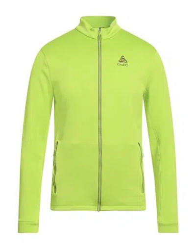 Odlo Man Sweatshirt Light Green Size Xxl Recycled Polyester, Elastane In Green