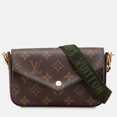 Pre-owned Louis Vuitton Brown Monogram Felicie Strap And Go