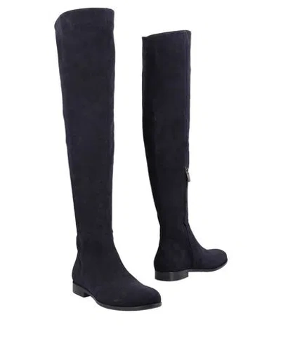 Pavin Woman Boot Blue Size 6 Leather In Blue