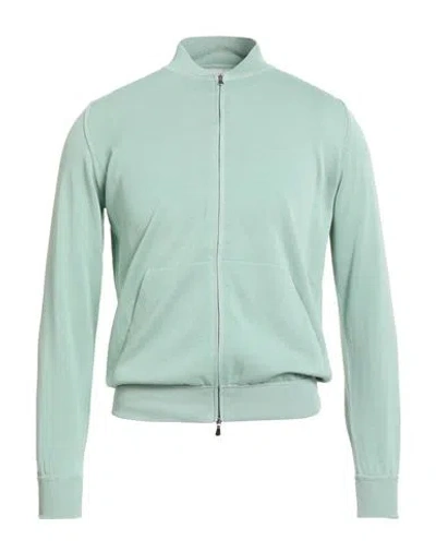 Filippo De Laurentiis Man Cardigan Light Green Size 46 Cotton In Blue