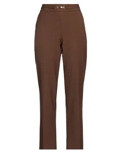 Emme By Marella Woman Pants Camel Size 14 Polyester, Viscose, Elastane In Brown