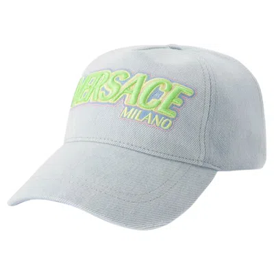 Versace Blue Baseball Denim Cap