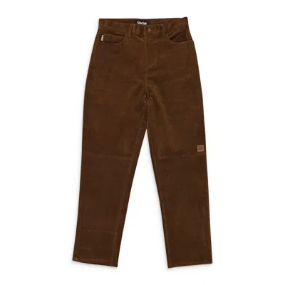 Sinclair Corduroy Straight-leg Trousers In Brown