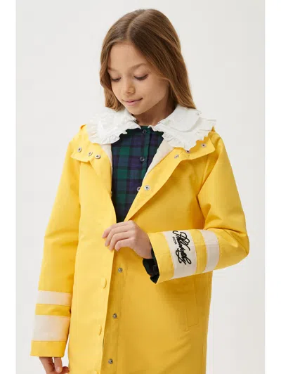 Philosophy Di Lorenzo Serafini Philosophy Kids  Coat With Hood And Buttons In Yellow