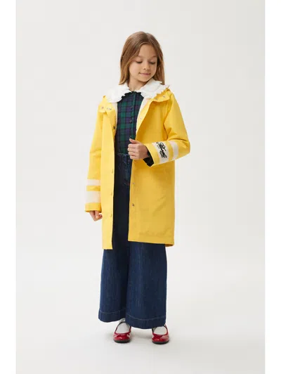 Philosophy Di Lorenzo Serafini Philosophy Kids  Coat With Hood And Buttons In Yellow