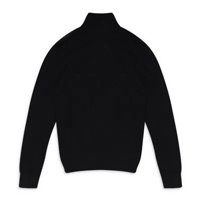 Lanvin Black Rol Neck Wool Silk Sweatshirt In Black
