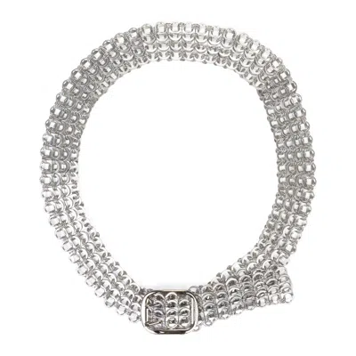 Greedy Unit Bottle Tab Silver Belt In Silver
