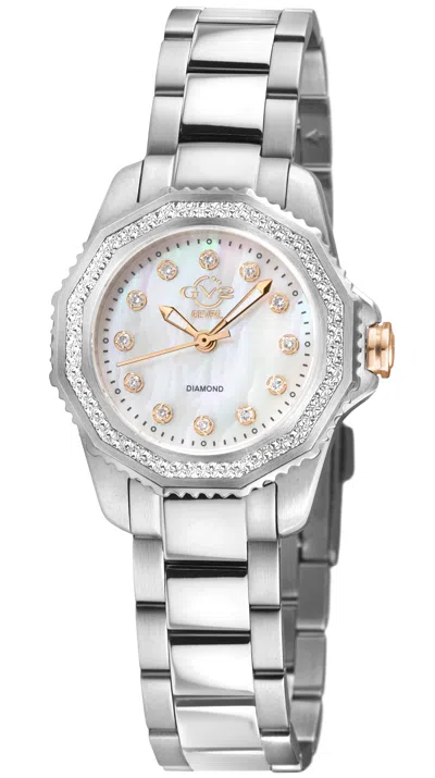 Gv2 Womens Cortina 316l Stainless Steel, White Mop Dial, 316l Stainless Steel Bracelet. In Metallic