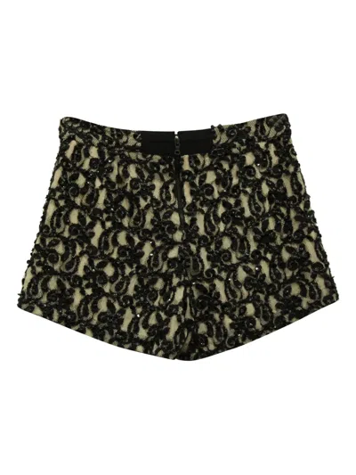 Pre-owned Alice And Olivia Guipure-lace Shorts In Neutral