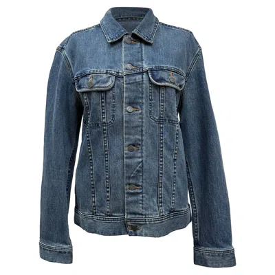 Apc A. P.c. Buttoned Jacket With Chest Pockets In Blue Cotton Denim In Blue