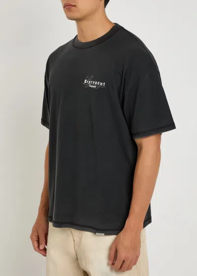 Represent T-shirt England Legacy Oversize In Cotone Nero Uomo In Gray