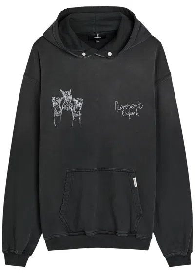 Represent Felpa Thoroughbred Dogs Oversize In Cotone Nero Uomo In Multi