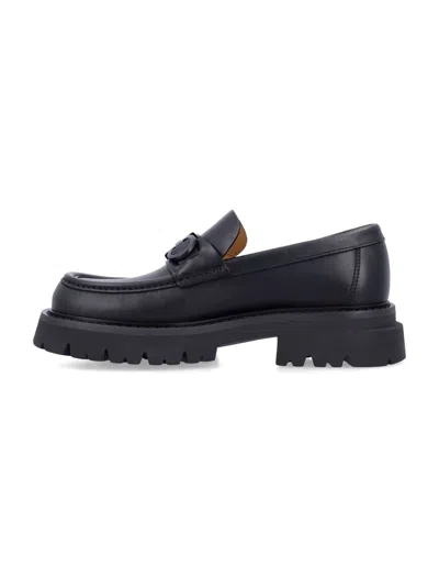 Ferragamo Chunky "gancini" Loafers - Black In Black