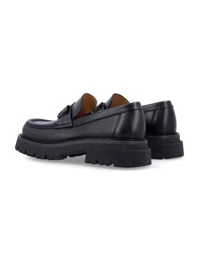 Ferragamo Chunky "gancini" Loafers - Black In Black