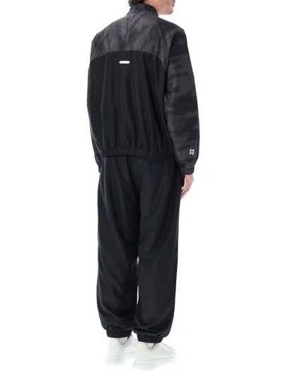 Ea7 Emporio Armani Dynamic Athlete Printed Tracksuit In Black