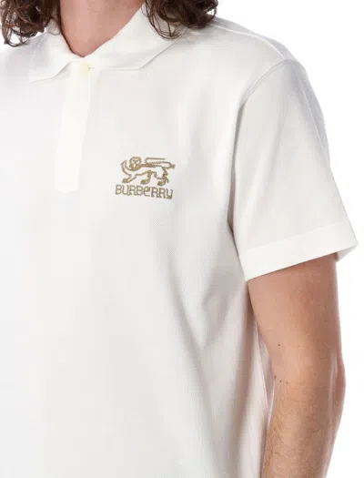 Burberry Cotton Polo Shirt In White