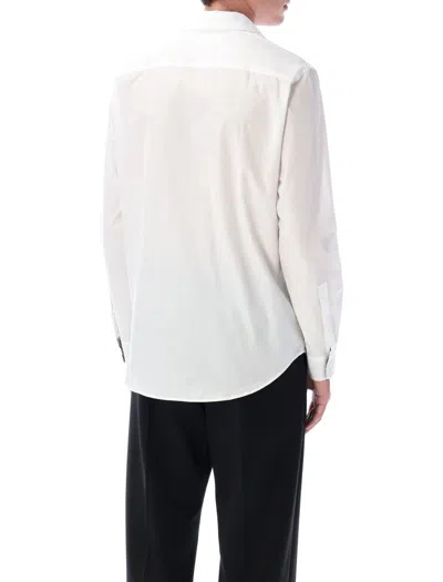 Burberry Slim Fit Cotton Shirt In White
