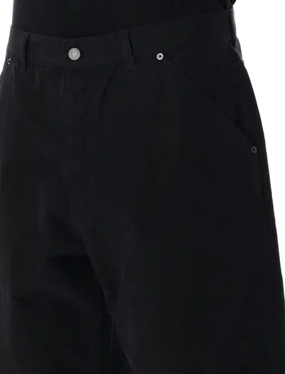 Saint Laurent Denim Bermuda Shorts With Pockets And Loops In Black