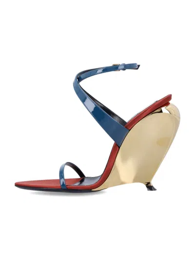Saint Laurent Women's Tallulah Wedges Sandal | Size It 40 | 8280351tv00 Color 4403 In Brown