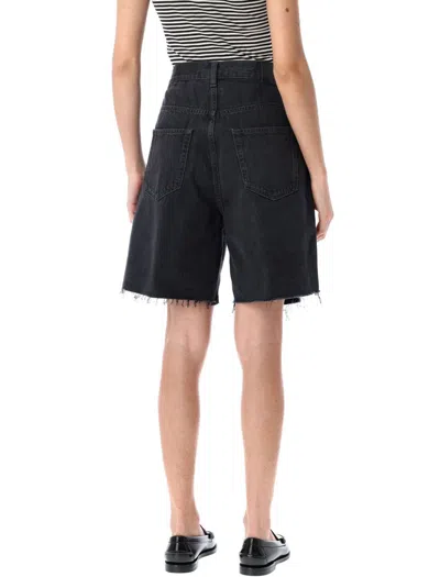 Saint Laurent Women Denim Shorts In Black