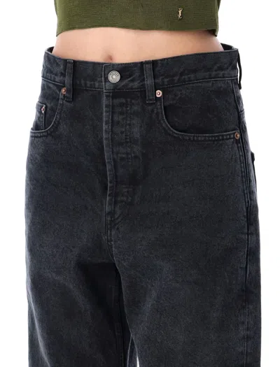 Saint Laurent Used Paris Denim Carrot-fit Jeans In Black