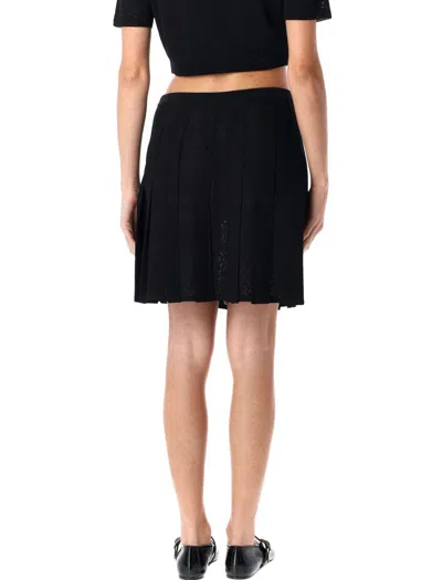 Givenchy Pleated Skirt In Monogram 72 Jacquard In Black