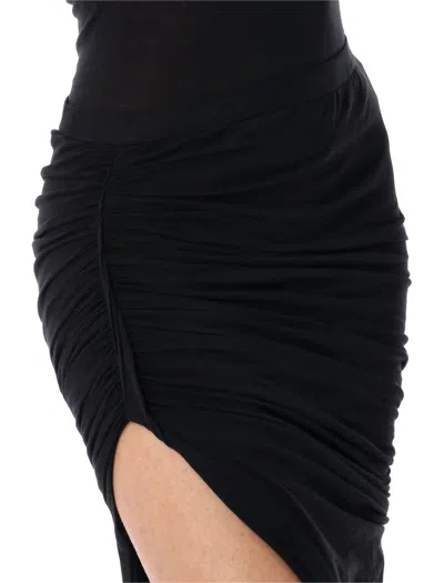 Rick Owens Drkshdw Soft Edfu Skirt Long In Black