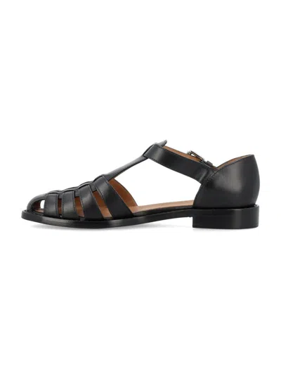 Church's Calf Leather Sandals In Black