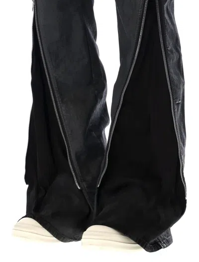 Rick Owens Drkshdw Mens Black Wax Zipped Straight-leg Stretch Coated-denim Jeans In Brown