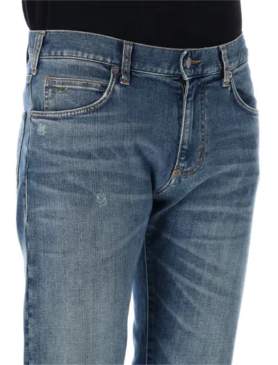 Emporio Armani J45 Regular Fit Jeans In Blue