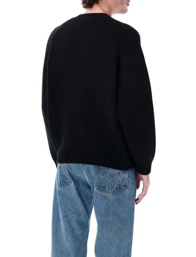 Kenzo Graphic Print Wool Blend Crew Neck Sweatshirt In Black