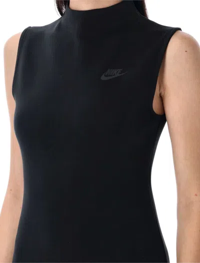 Nike Tech Fleece Long Dress In Black