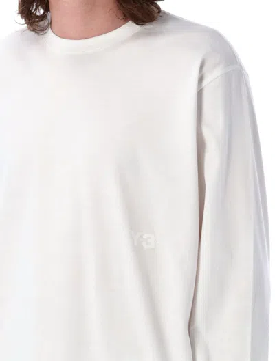 Y-3 Adidas Classic Long Sleeve T-shirt In White