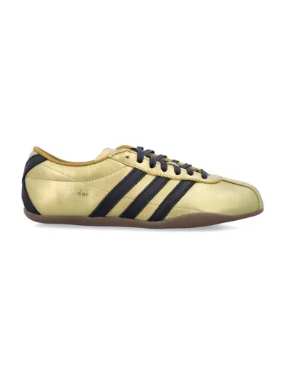 Adidas Originals Tokyo Deconstructed Leather Striped Sneakers In Gold