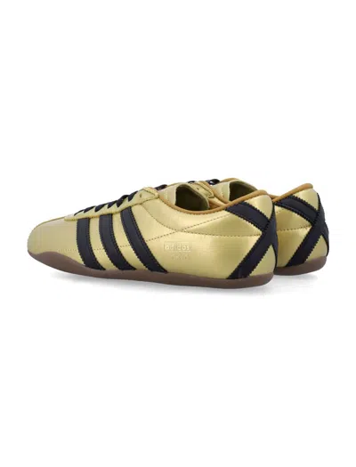 Adidas Originals Tokyo Deconstructed Leather Striped Sneakers In Gold