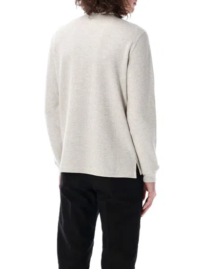 Tom Ford Cotton Blend Rugby Polo In Gray