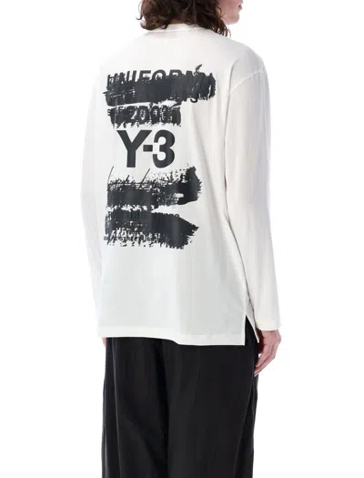 Y-3 Adidas Graphic Logo T-shirt In White