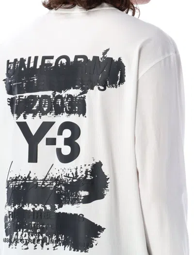 Y-3 Adidas Graphic Logo T-shirt In White