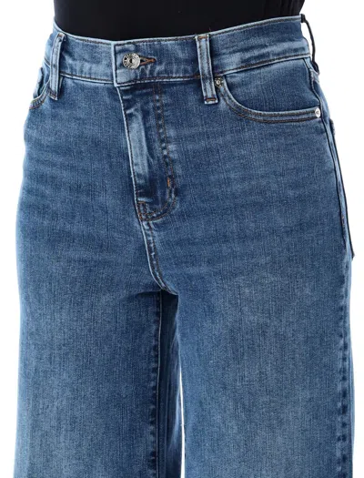 Frame Denim Le Slim Canals Raw After Palazzo Jean In Blue