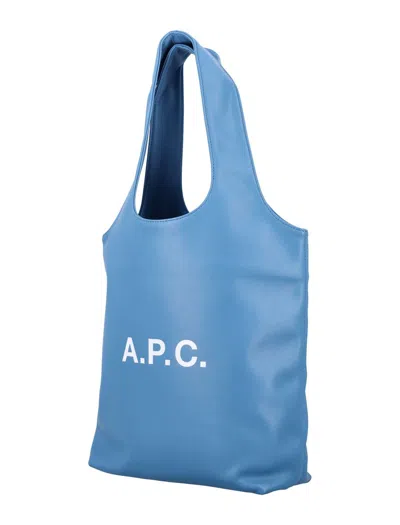 Apc A.p.c. Ninon Small Tote Bag In Blue