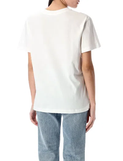 Apc A.p.c. Standard  Brodé Rayé T-shirt In White