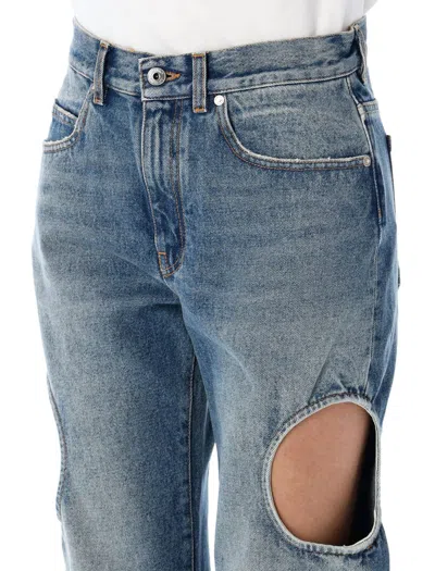 Off-white 'meteor' Blue Denim Jeans In Blue