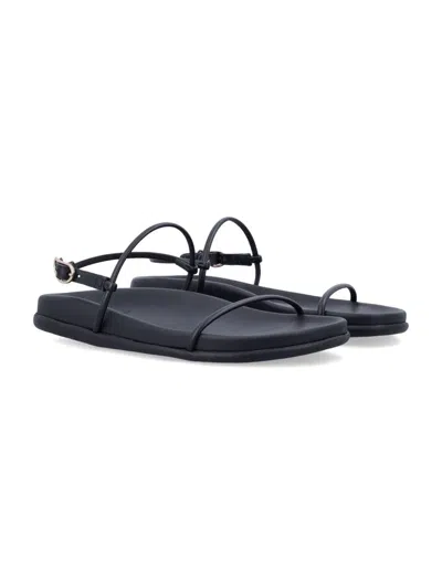 Ancient Greek Sandals Semystra Strappy Flat Sandals In Black