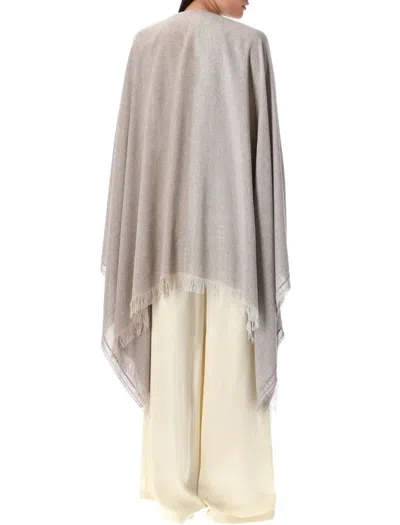 Fabiana Filippi Viscose Cape In Brown